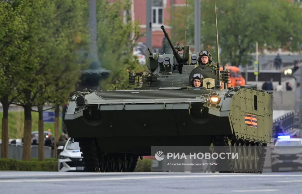 Техника с репетиции парада Победы к 9 мая в Москве