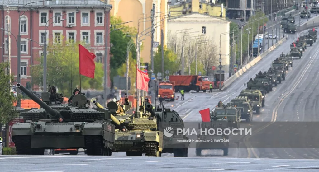 Техника с репетиции парада Победы к 9 мая в Москве