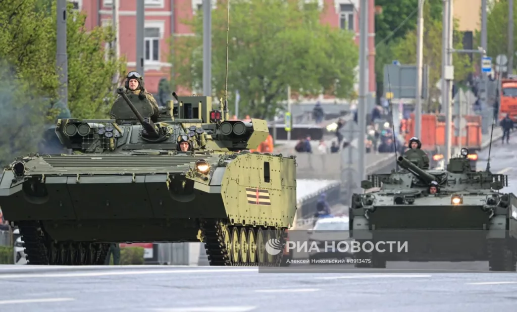 Техника с репетиции парада Победы к 9 мая в Москве