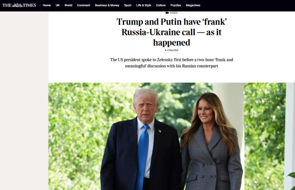 Западные СМИ разочарованы разговором Владимира Путина и Трампа