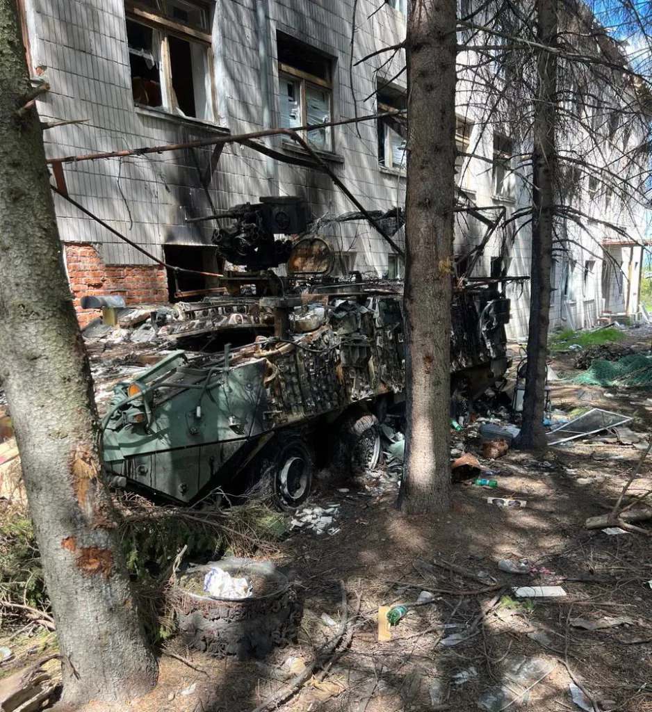 Отыскался ещё один бронетранспортёр M1126 Stryker ВСУ, уничтоженный в начале марта в Гончаровке Курской области
