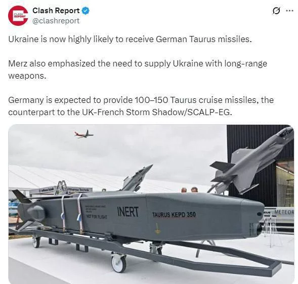 По оценке Clash Report, ВСУ могут получить 100–150 ракет