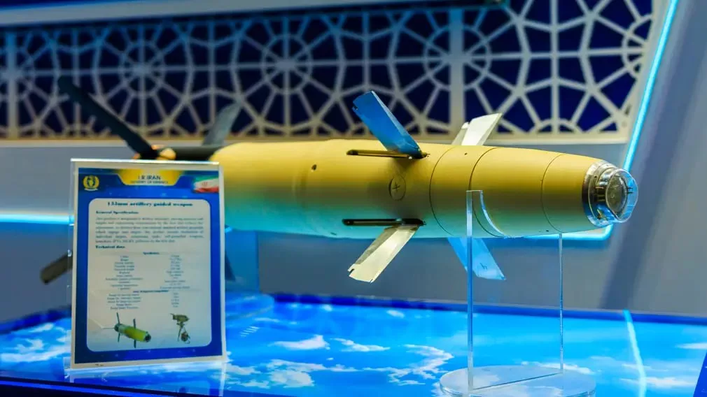 Иранский 155-мм высокоточный корректируемый артиллерийский боеприпас на выставке MILEX–2025 в Минске