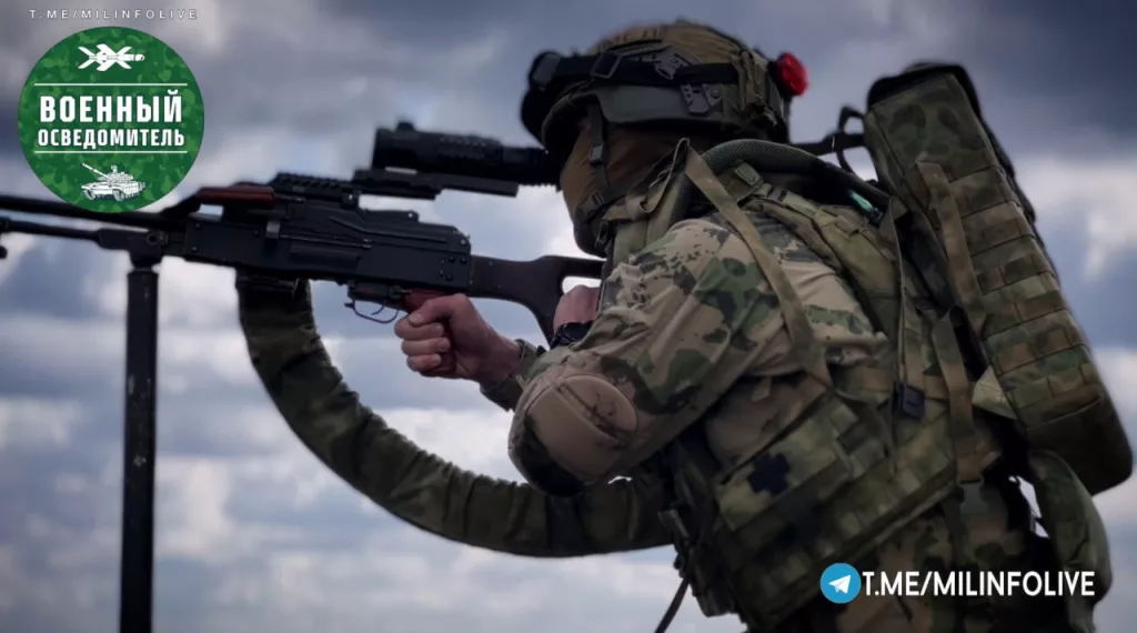 Система бесперебойного боепитания «Скорпион» и пулемет ПКМ на вооружении бойцов мобильной группы ПВО из состава ОСпН «Кочевник»