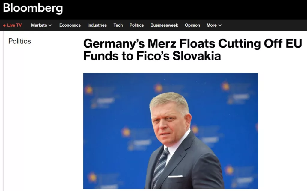 Германия хочет лишить Словакию финансирования со стороны ЕС