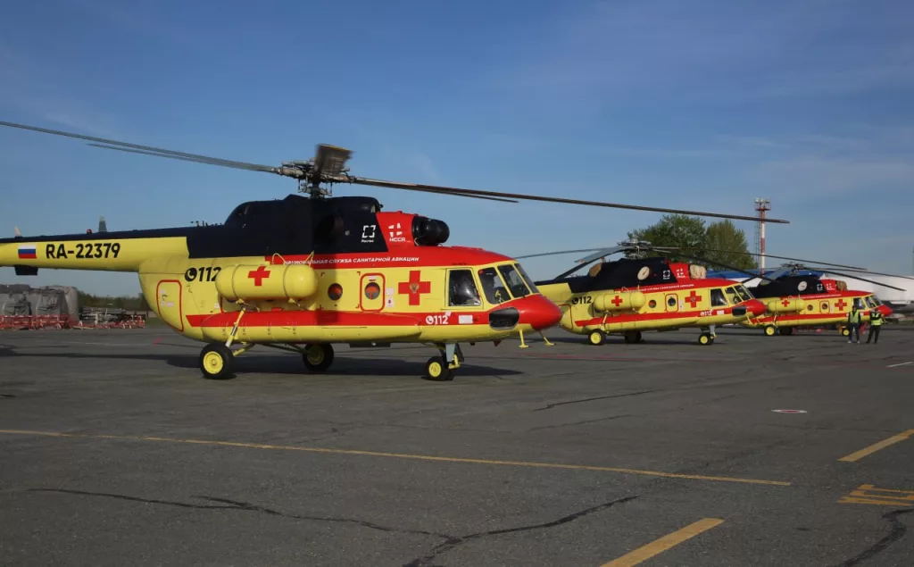 Воздушный парк санавиации Ростеха пополнился девятью новыми Ми-8МТВ-1