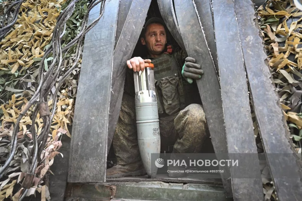 Боевая работа танка Т-80БВМ группировки войск «Центр» с закрытых огневых позиций на Покровском (Красноармейском) направлении