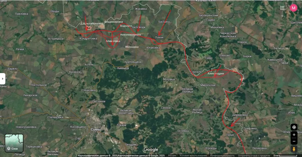 Юрий Подоляка - Сумское направление на 31.05.25: наступление на Сумы — на Мирополье