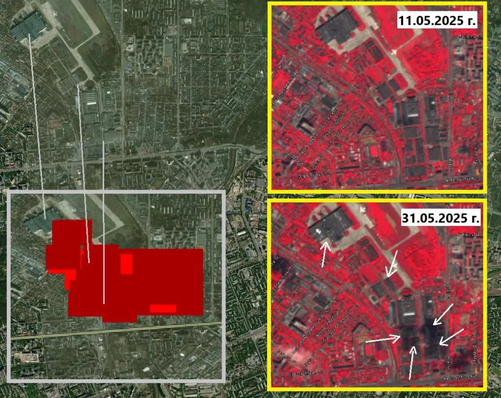 Завод "Антонов", который производит дроны для ВСУ и много чего ещё, судя по всему, получил колоссальные повреждения. Прилёты пришлись почти по всем зданиям завода