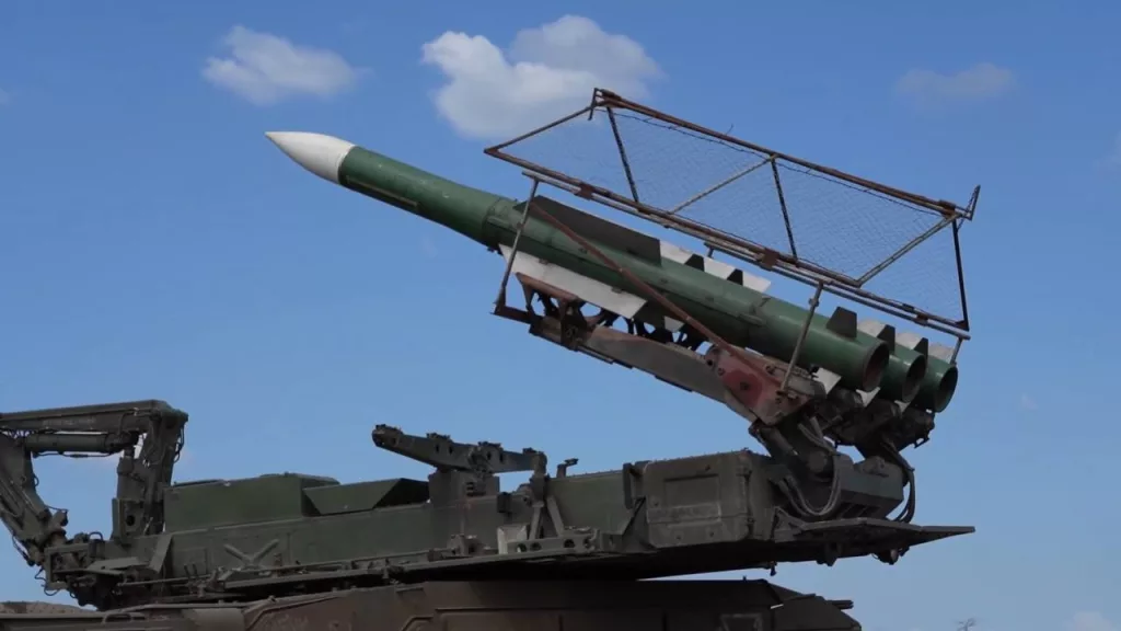 Пуско-заряжающая установка 9А316 из состава ЗРК 9К317 «Бук-М2» группировки войск «Восток»