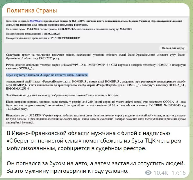 Юрий Подоляка: Украинский Робин Гуд - гроза ТЦК...