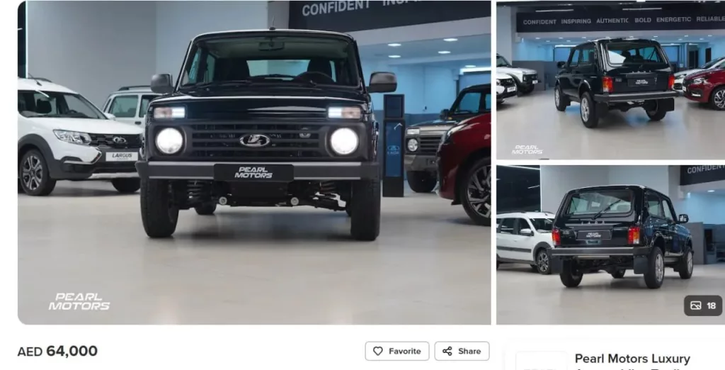Продажи внедорожников Lada Niva начались в ОАЭ