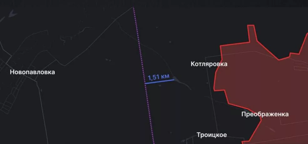 Российским солдатам осталось всего 1,5 км до границы Днепропетровской области