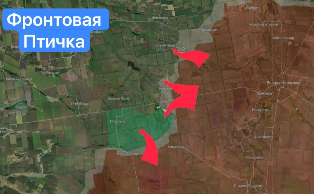 ВС РФ продвигаются западнее Великой Новоселки, в сторону Днепропетровской и Запорожской областей
