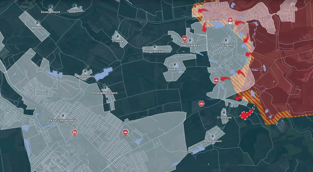 Часовоярское направление: ожесточенные бои в городской черте - обстановка по состоянию на 17:00 6 мая 2025 года