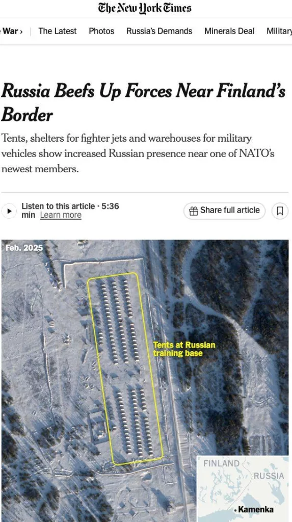 NYT: Россия усиливает оборону у границ Финляндии – НАТО в панике