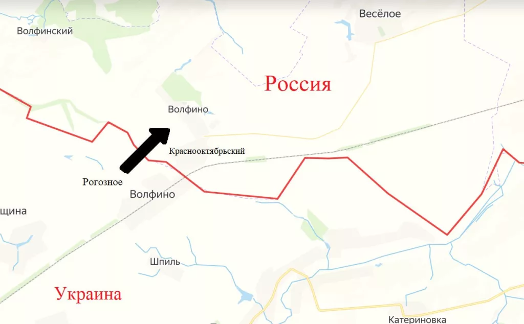 Ночью в районе н.п. Краснооктябрьский и Волфино (и одноименного н.п. с той стороны) противник силами ДРГ при поддержке артиллерии пытался зайти на территорию Курской области