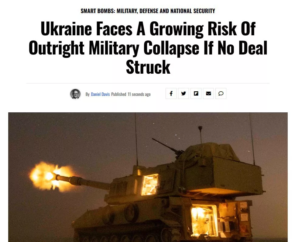 Украина сталкивается с растущим риском полного военного краха, если не будет достигнуто соглашение  — 19fortyfive