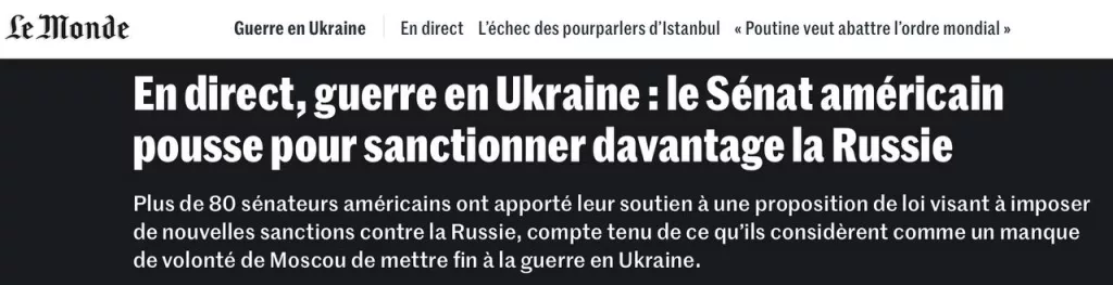 В сенате США ждут указаний от Белого дома, чтобы ужесточить санкции против России, пишет Le Monde