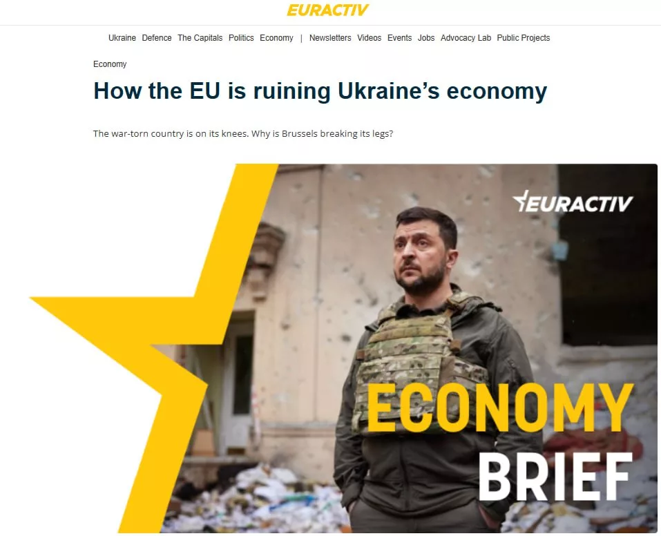 Киев жалуется на ЕС: просят деньги, когда заканчивается «халява»