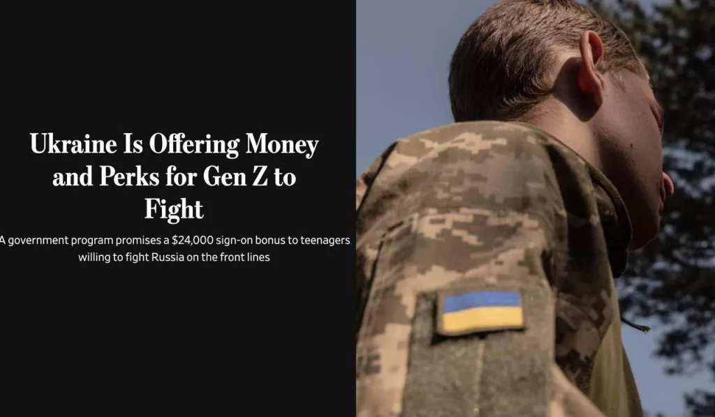 С февраля 2025 года контракт "18-24" с ВСУ подписали всего около 500 человек, — Wall Street Journal