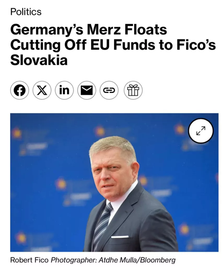 Германия шантажирует Фицо и Словакию