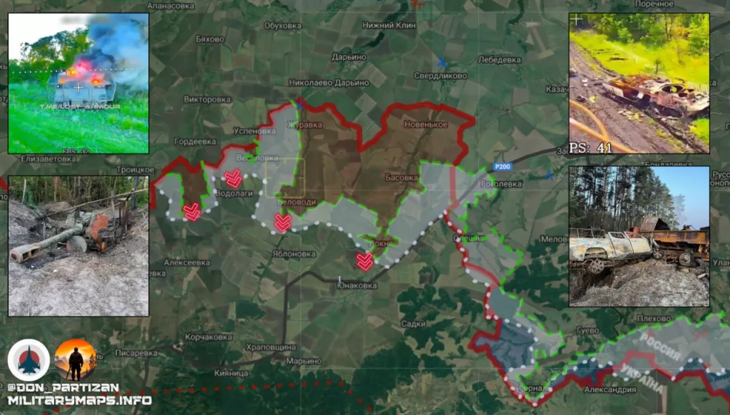 Сумское направление: продвижение ВС РФ в направлении Яблоновки и Локни