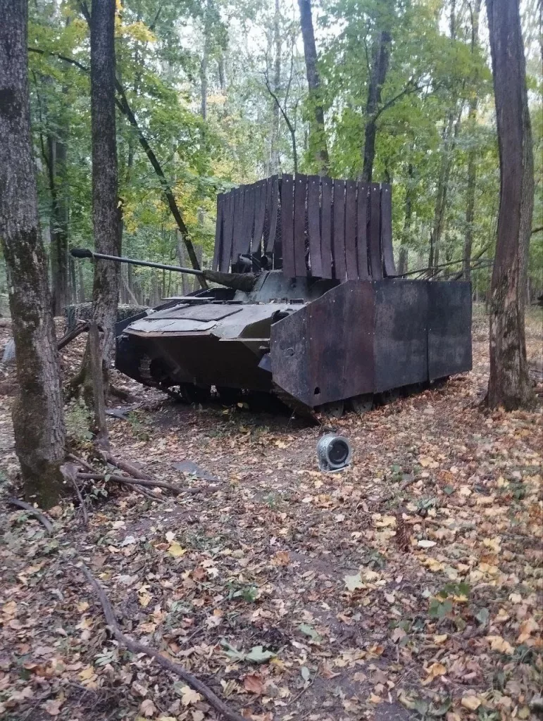 Российская БМД-2 с очень своеобразной попыткой дополнительной защиты