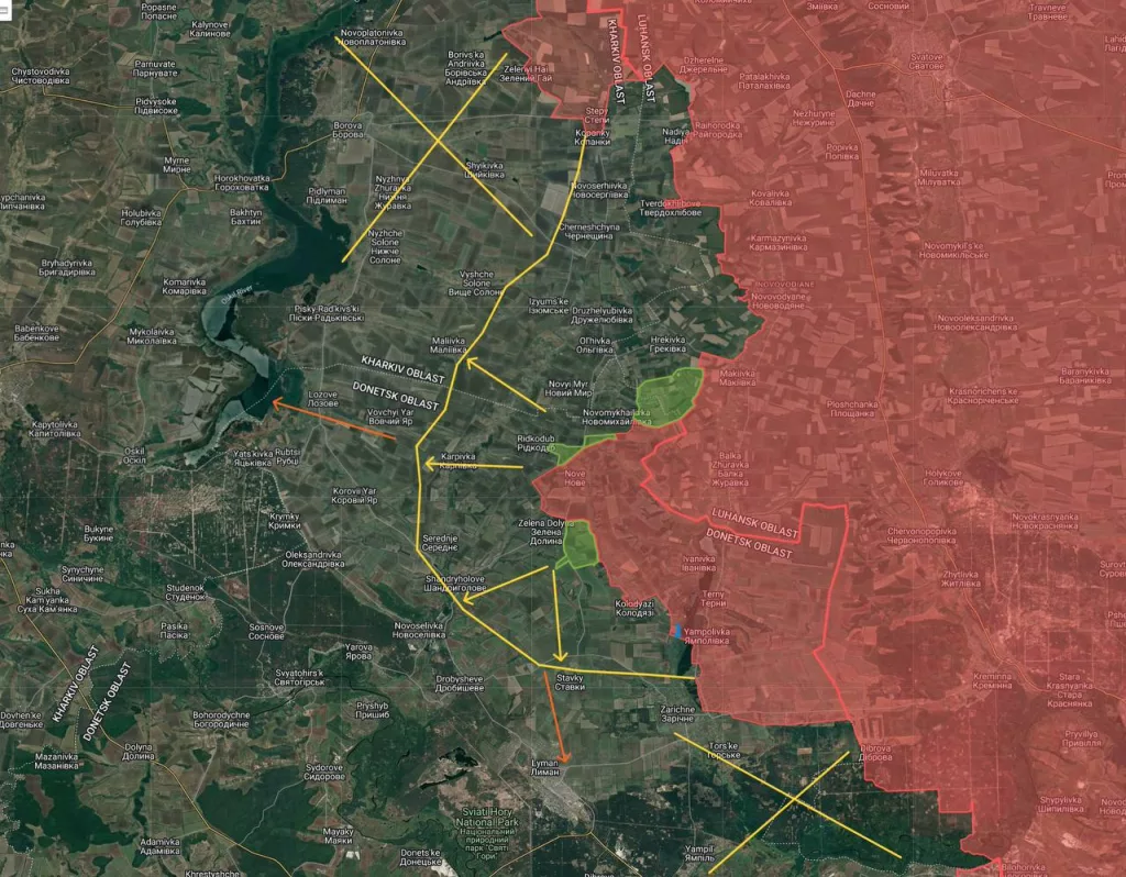 Некоторые зарубежные аналитики считают, что скоро российская армия нанесет удар на стыке ДНР и Харьковской области в районе Редкодуба