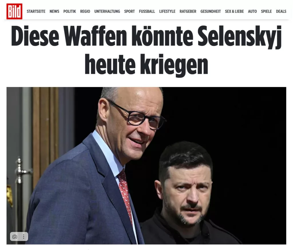ФРГ может профинансировать разработку Украиной своих крылатых ракет дальностью до 2500 в качестве альтернативы поставок немецких ракет Taurus, пишет Bild