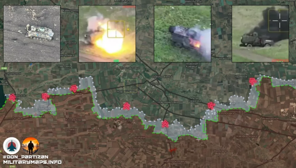Запорожское направление: контратаки противника и активные удары российских войск по ключевым логистическим узлам