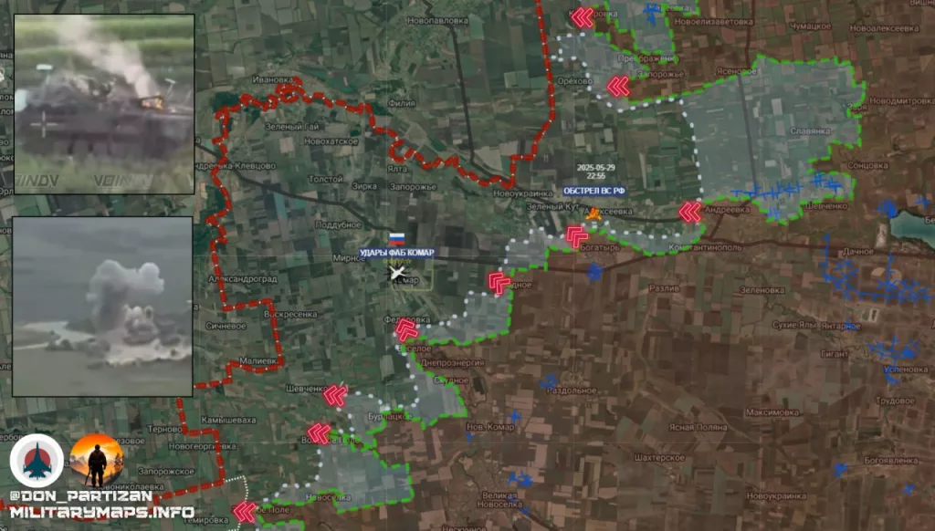 Южно-Донецкое направление: продвижение ВС РФ в районе Андреевки и Федоровки