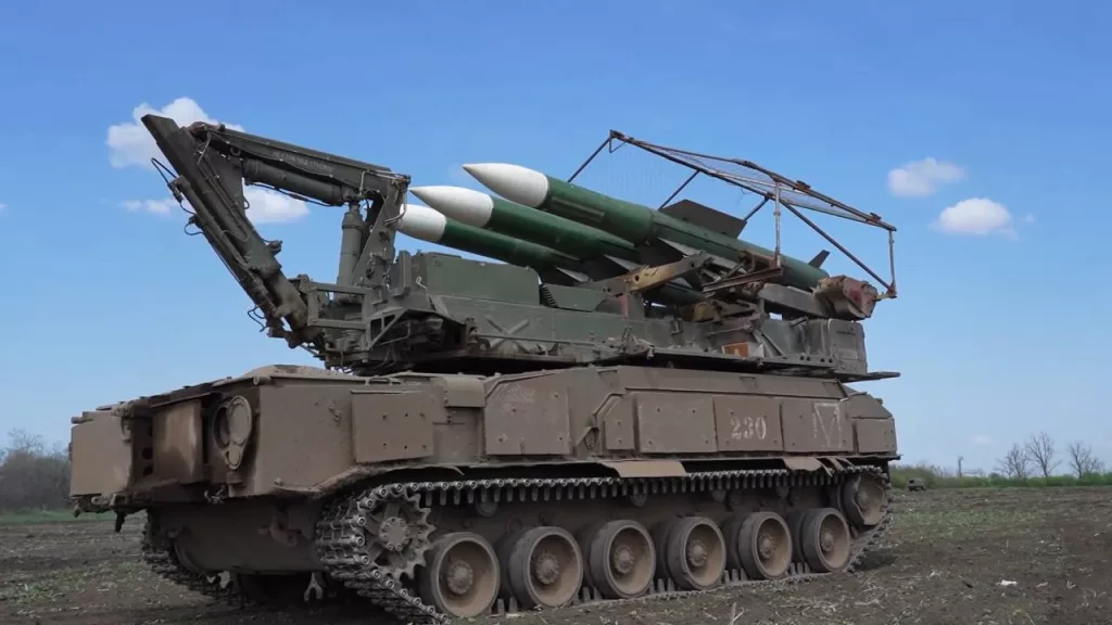Пуско-заряжающая установка 9А316 из состава ЗРК 9К317 «Бук-М2» группировки войск «Восток»