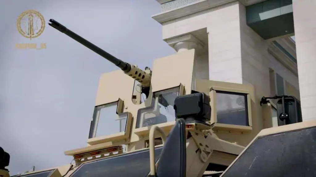 Трофейный американский бронеавтомобиль Oshkosh M-ATV на вооружении Российского университета спецназа имени В.В. Путина