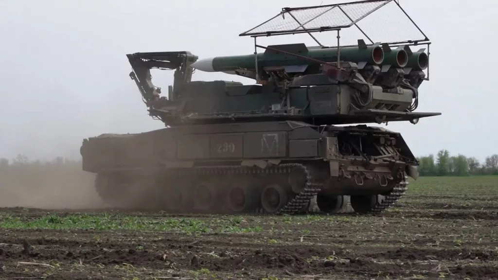 Пуско-заряжающая установка 9А316 из состава ЗРК 9К317 «Бук-М2» группировки войск «Восток»