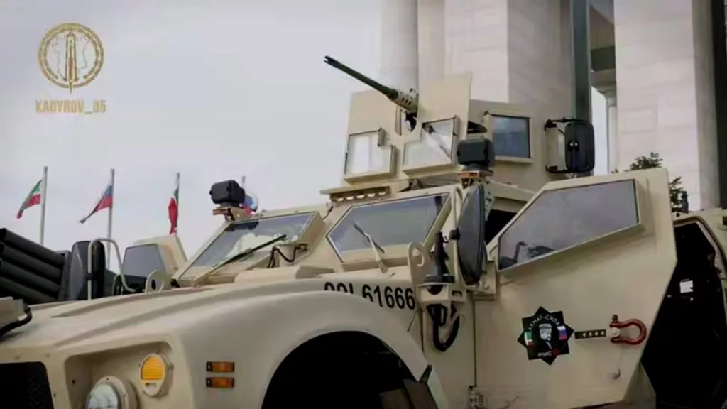 Трофейный американский бронеавтомобиль Oshkosh M-ATV на вооружении Российского университета спецназа имени В.В. Путина