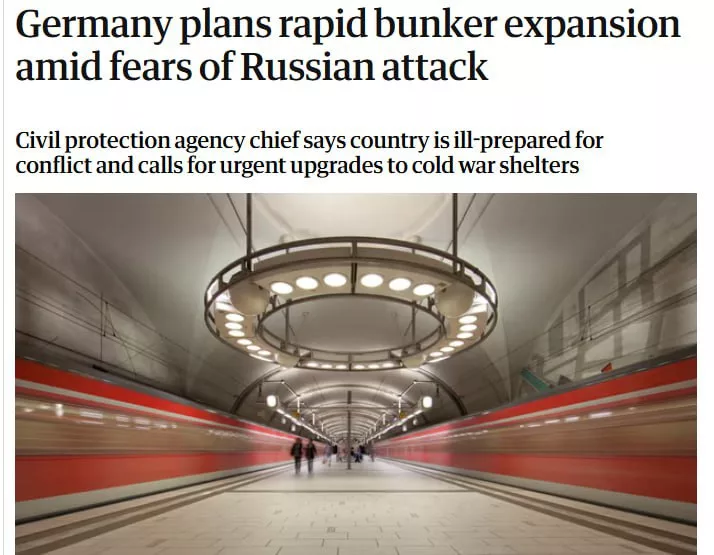 Готовятся к худшему: Германия строит сеть бомбоубежищ на случай войны