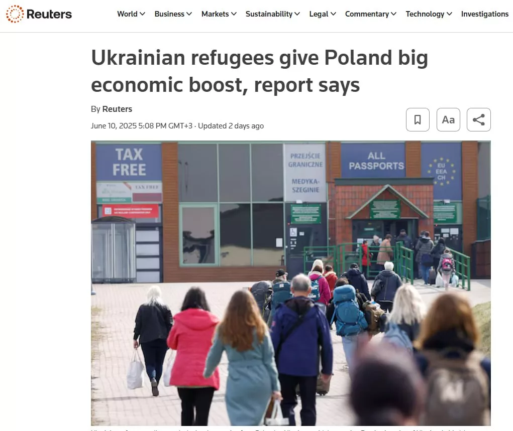 Польша заработала на украинцах в восемь раз больше, чем потратила — доклад ООН