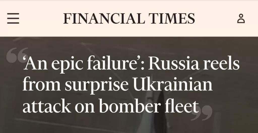 Если судить по заголовкам СМИ, то ни в одной стране мира, помимо самой Украины, операция "Паутина" не вызвала такого восторга, как в Великобритании