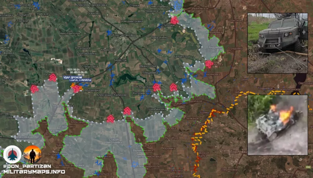 Константиновское направление: продвижение у Яблоновки и Новомарково