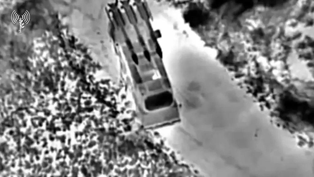 Удар по иранскому ЗРК Sevom Khordad израильской ракеты