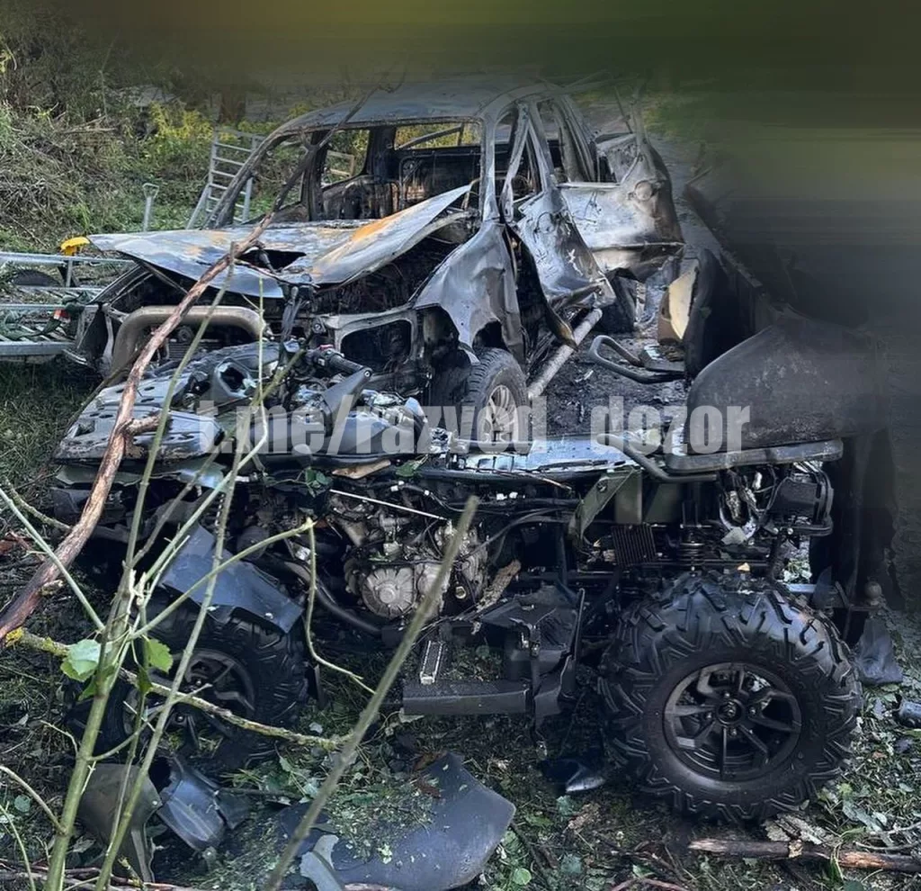 "Герани" разнесли стоянку с транспортом для ВСУ. Кадры со стороны противника