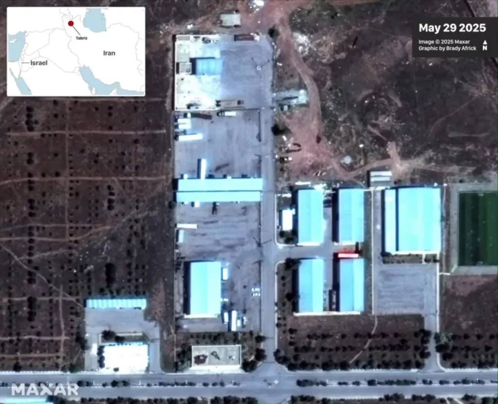 Так теперь выглядит наземная инфраструктура иранской ракетной базы в Тебризе