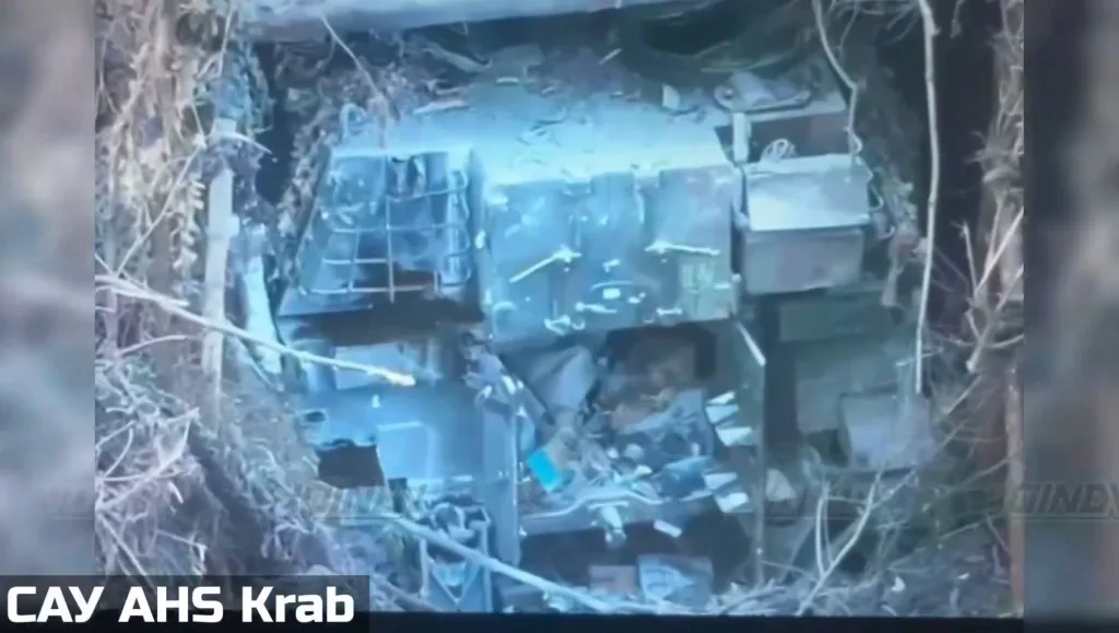 Уничтожение оптоволоконными FPV-дронами украинской 155-мм САУ M109 в районе села Воскресенка