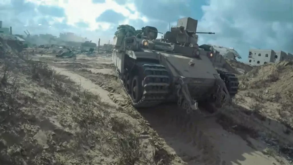 А это уже гораздо более успешная засада ХАМАС на израильскую бронетехнику