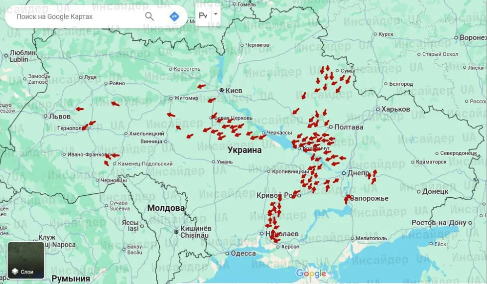 Украинские СМИ: Кременчуг в огне и рекорд по «Гераням»