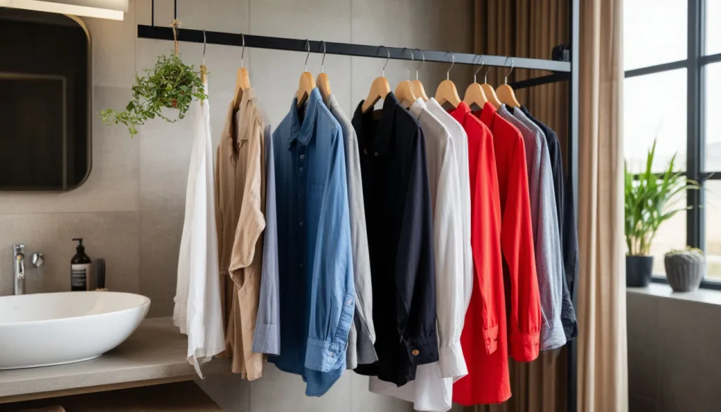 Как разгладить одежду без утюга: простой способ в ванной