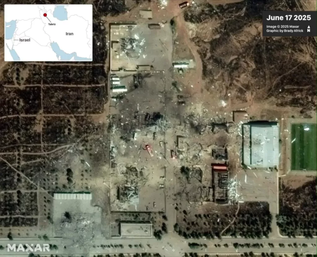 Так теперь выглядит наземная инфраструктура иранской ракетной базы в Тебризе
