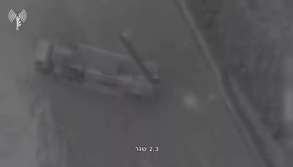 Удары израильских ВВС по иранским пусковым установкам в боевом положении
