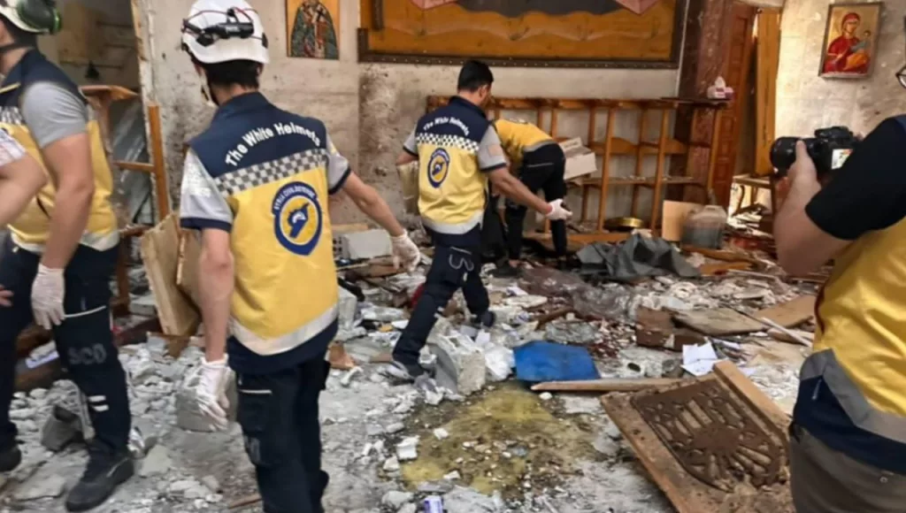 Более 25 человек погибли и десятки ранены в результате взрыва  в церкви Святого Ильи в Сирии